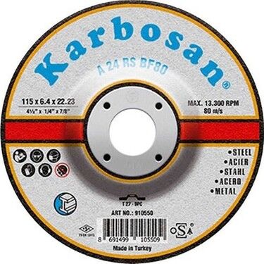KARBOSAN 115x6,4x22 Taşlama Taşı